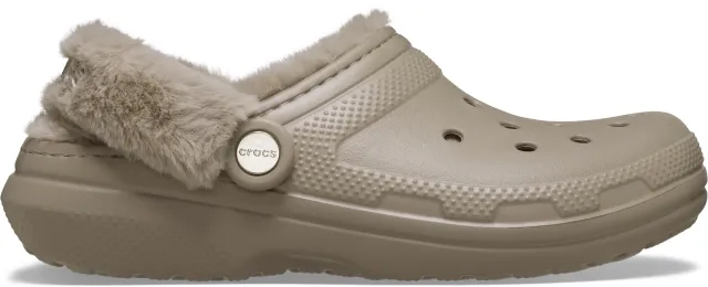 Crocs | Unisex | Classic Fuzz Lined | Clogs | Taupe | W4/M3