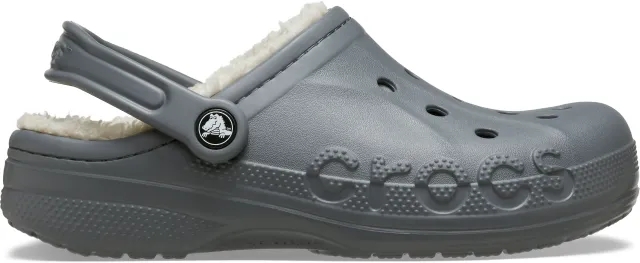 Crocs | Unisex | Baya Lined | Clogs | Charcoal | W4/M3