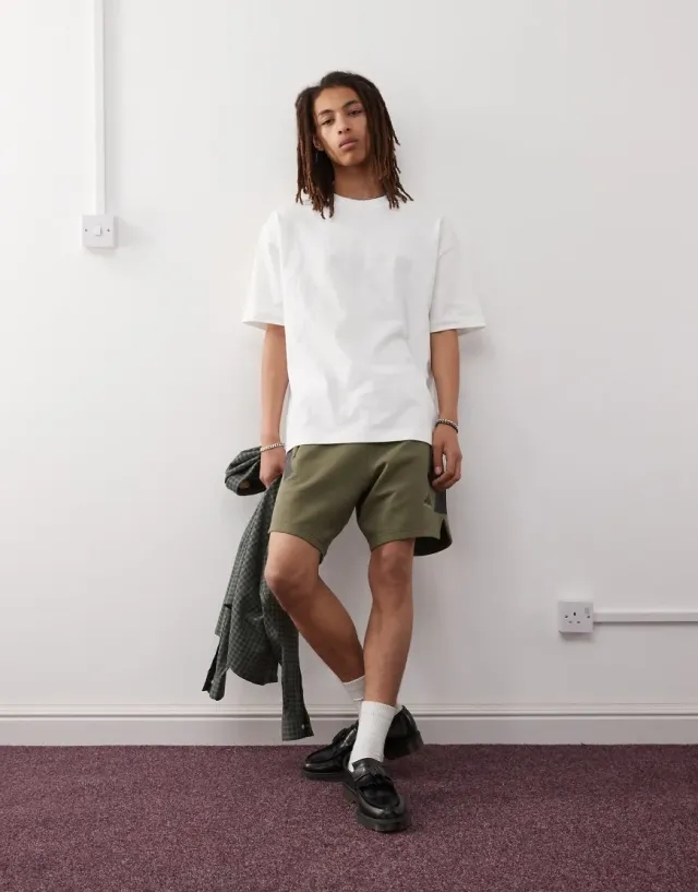 Adidas Originals Basketball Shorts In Khaki-Green
