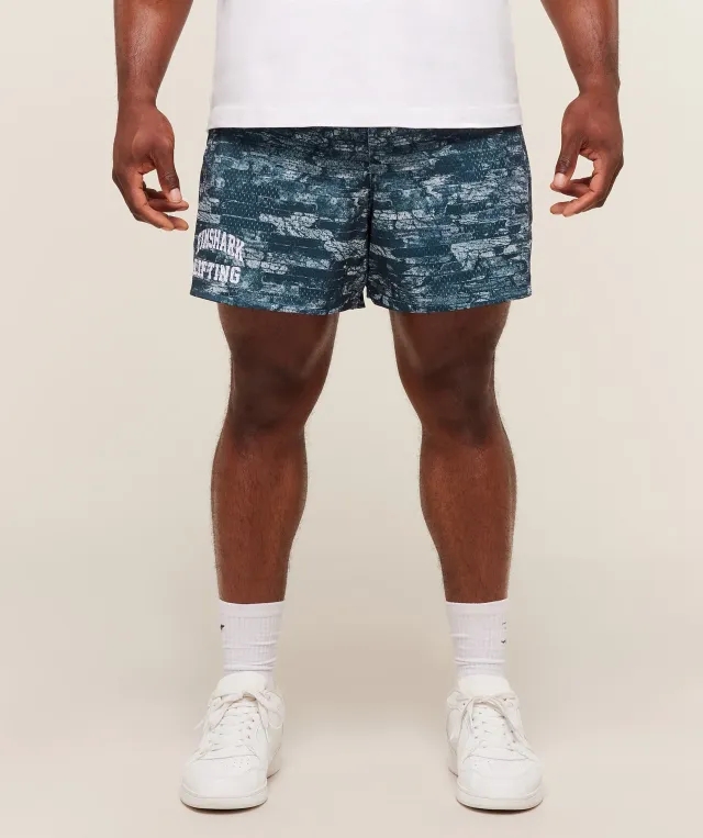  Lifting Mesh 5" Shorts - Smoke Blue
