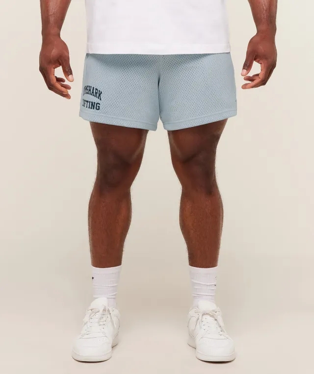  Lifting Mesh 5" Shorts - Smoke Blue