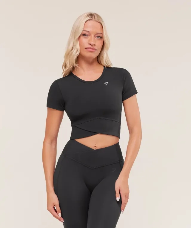  Crossover Midi Top with Shelf - Black