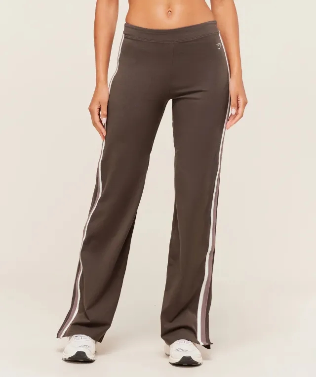  Piping Wide Leg Pant - Walnut Brown/Chestnut Pink/Soft White