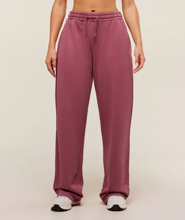  Power Washed Joggers - Reset Pink/Acid Wash Small Ball