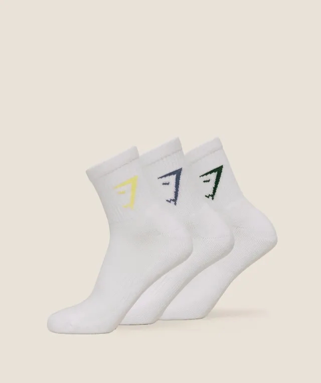  Midi Socks 3pk - Lift Green/Worn Blue/Sorbet Yellow