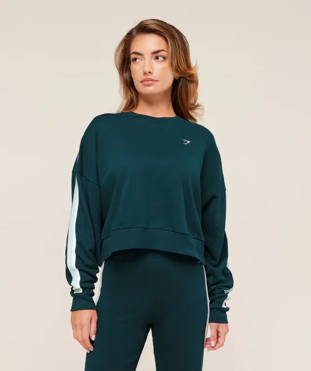  Piping Midi Crew Neck - Deep Petrol Blue/Smoke Blue/Soft White