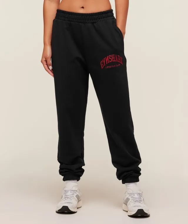  Collegiate Graphic Joggers - Black