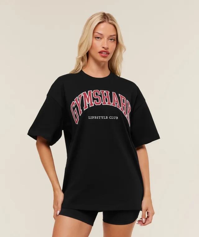  Collegiate Graphic T-Shirt - Black