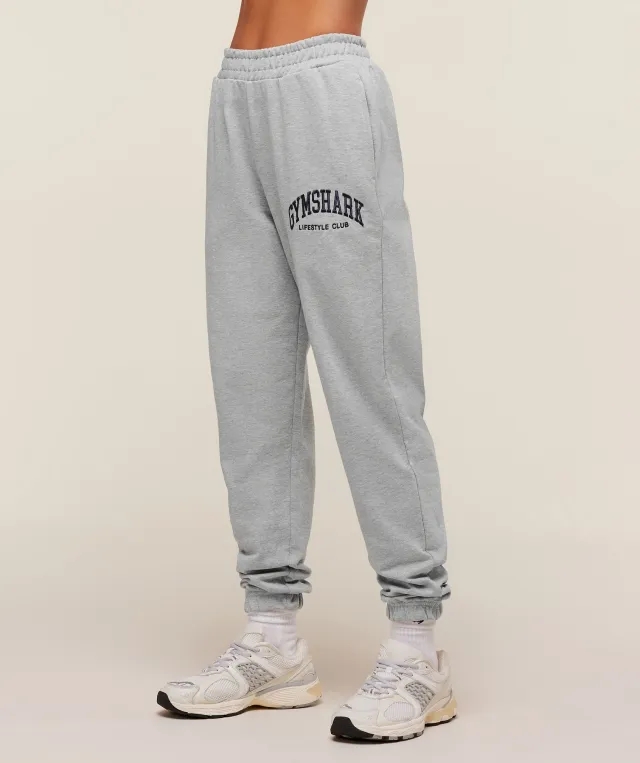  Collegiate Graphic Joggers - Light Grey Core Marl