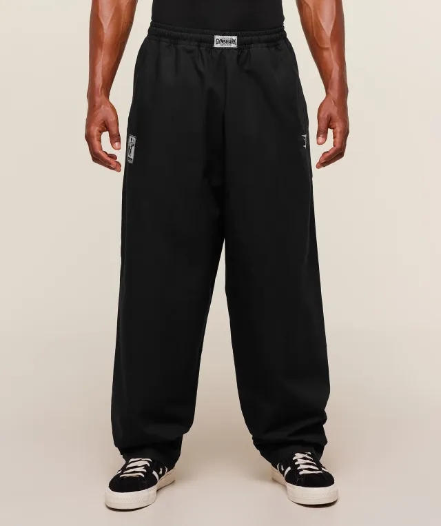  Straight Leg Pumper Pants - Black