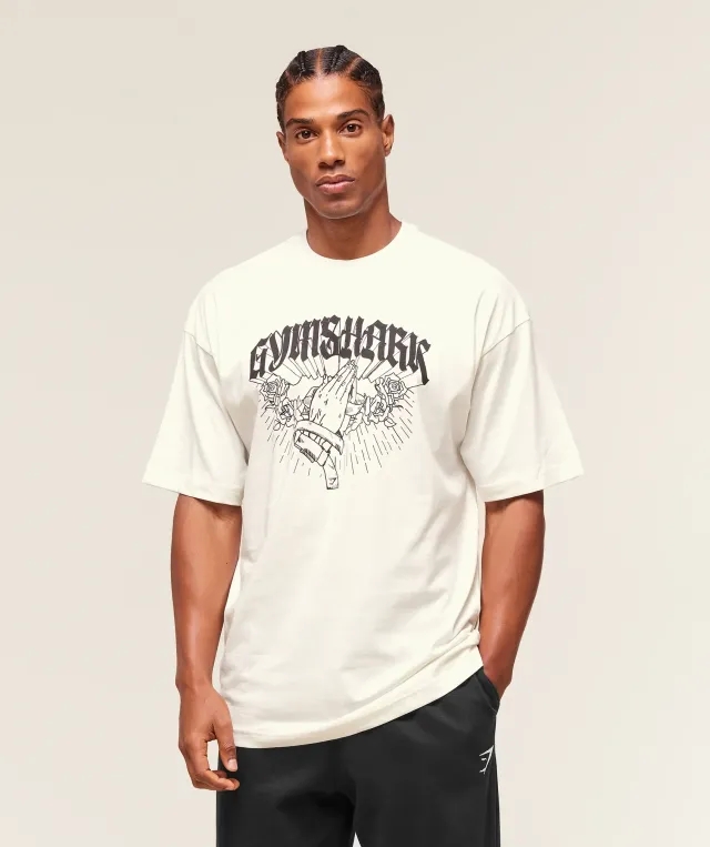  Praying Hands T-Shirt - Soft White