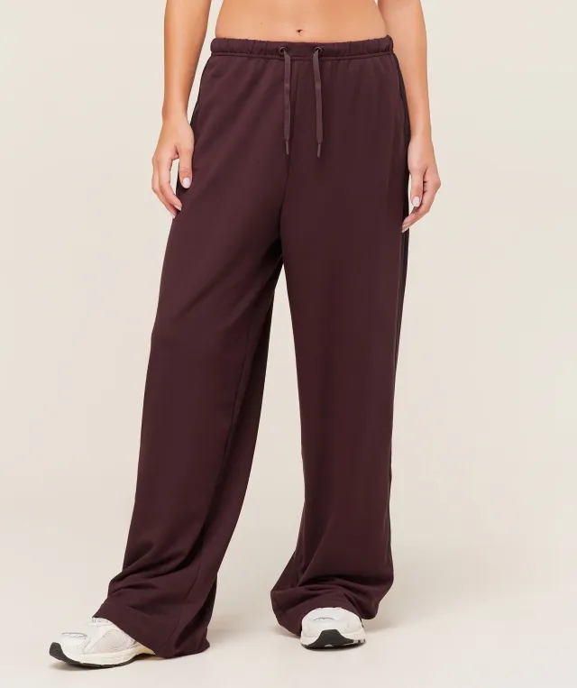  Retro Stripe Snap Pant - Cherry Purple/Black
