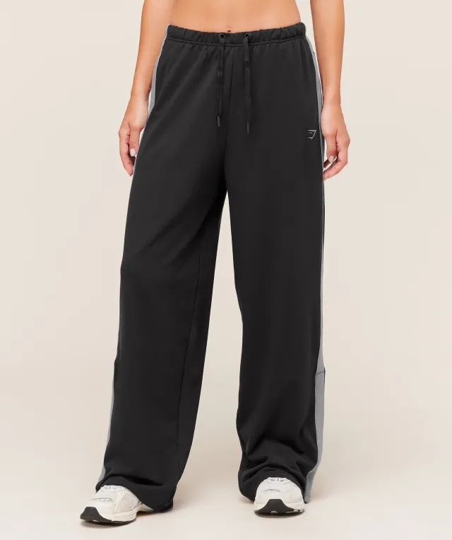  Retro Stripe Snap Pant - Black/Medium Grey