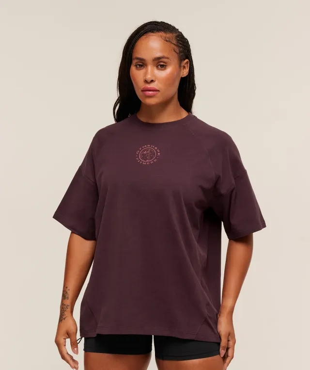  Legacy Logo Oversized T-Shirt - Cherry Purple