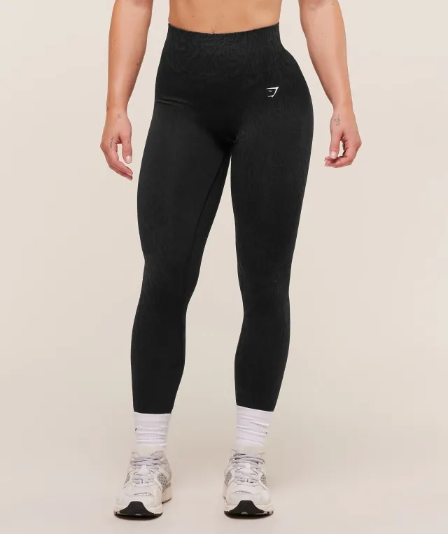  Adapt Animal Seamless Leggings - Black/Asphalt Grey