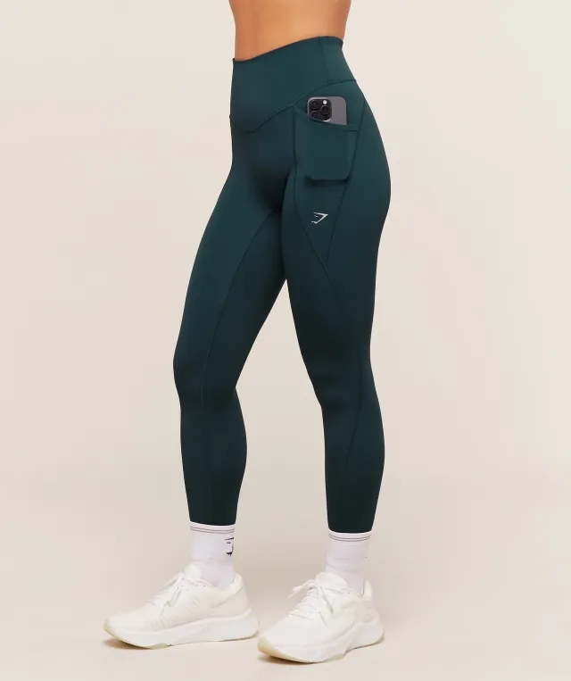  Running Pocket Leggings - Deep Petrol Blue