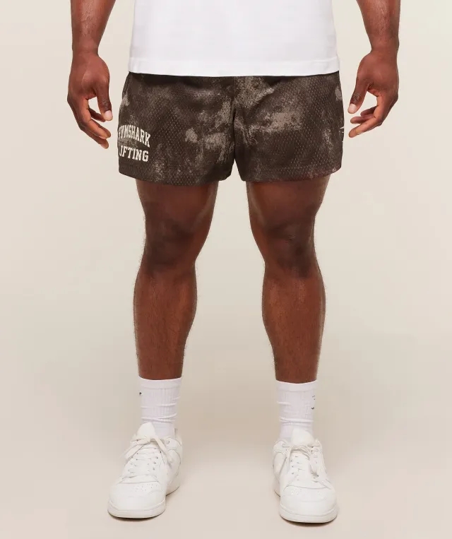  Lifting Mesh 5" Shorts - Lifestyle Brown