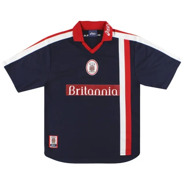 1999-01 Stoke City Asics Away Shirt L - Stoke City / Excellent 