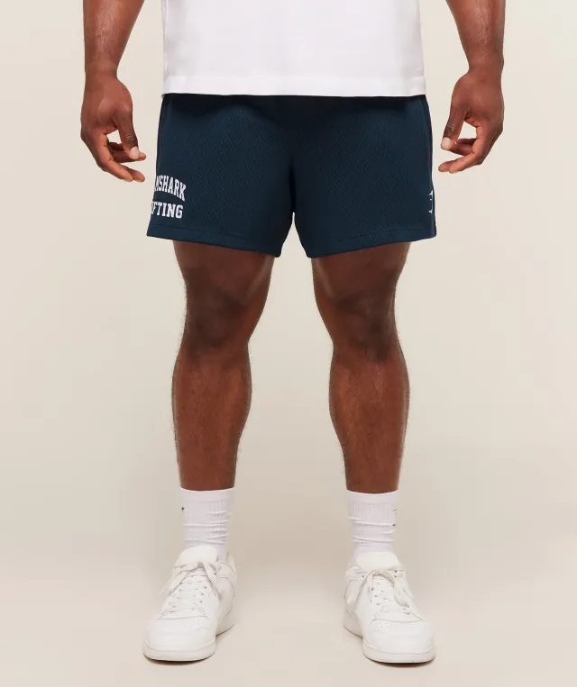  Lifting Mesh 5" Shorts - Navy