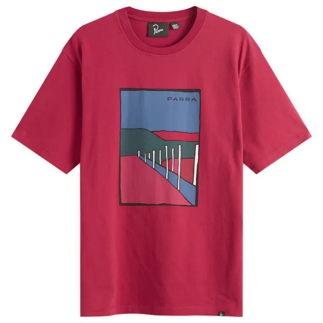 By Parra Men's Beach Parking T-Shirt Raspberry