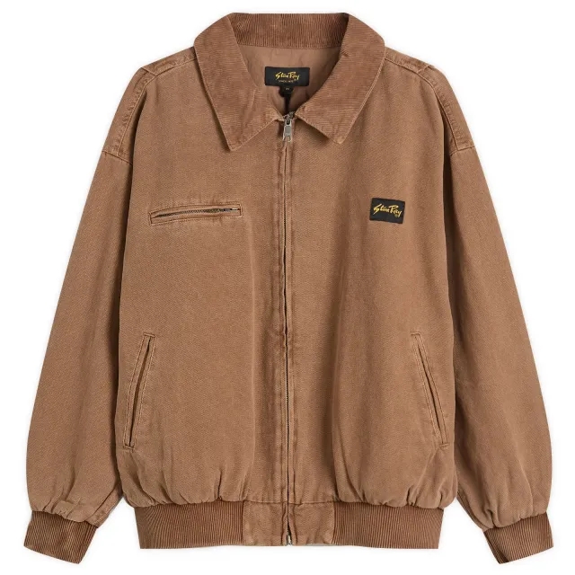 Stan Ray Men's Roughneck Collared Bomber Jacket Washed Acorn