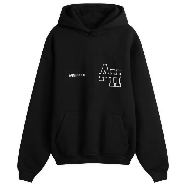 ANNIE HOOD Men's College Hoodie Black/Black