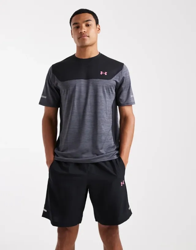 Under Armour Tech Utility Shorts In Black And Super Pink