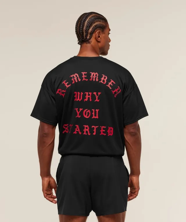  Remember Why You Started T-Shirt - Black