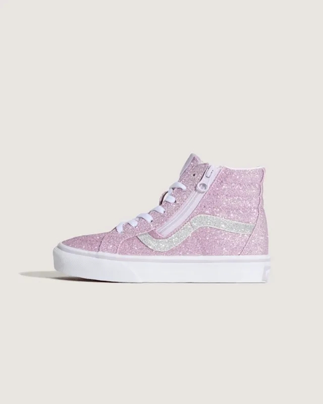 Vans - Kids Sk8-Hi Side Zip Shoes (4-8 Years), Lilac