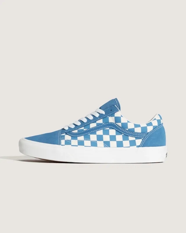 Vans - Old Skool Checkerboard Shoes, Man, Blue