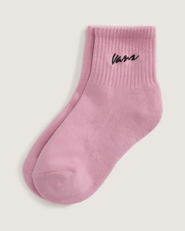 Vans - Kids Classic Script Half Crew Socks (1 Pair), Pink