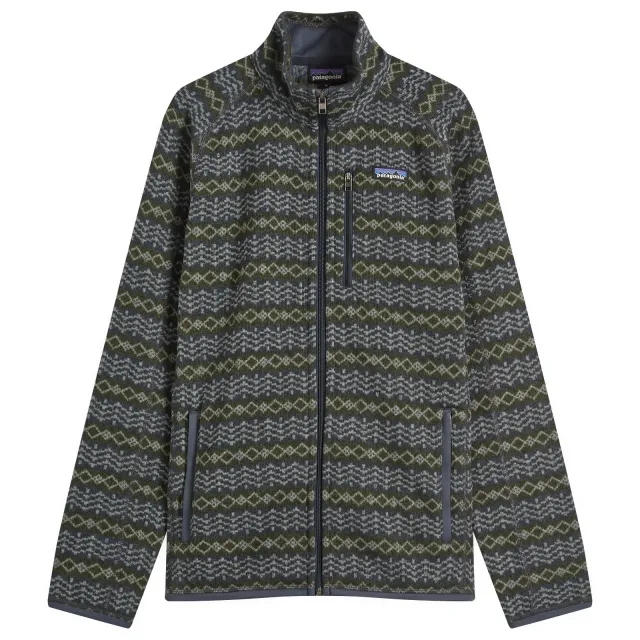 Patagonia Men's Better Sweater Jacket Woven Together Smolder Blue