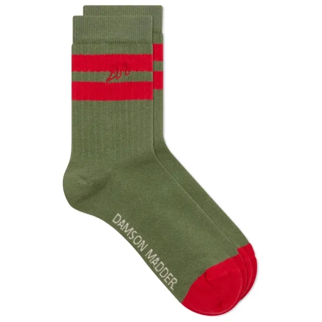 Damson Madder Women's Sporty Calf Socks Olive