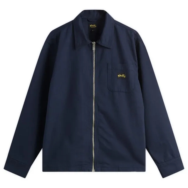 Stan Ray Men's Zip Shirt Navy Bedford