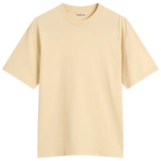 Auralee Women's High Twist Cotton Jersey T-Shirt Light Beige