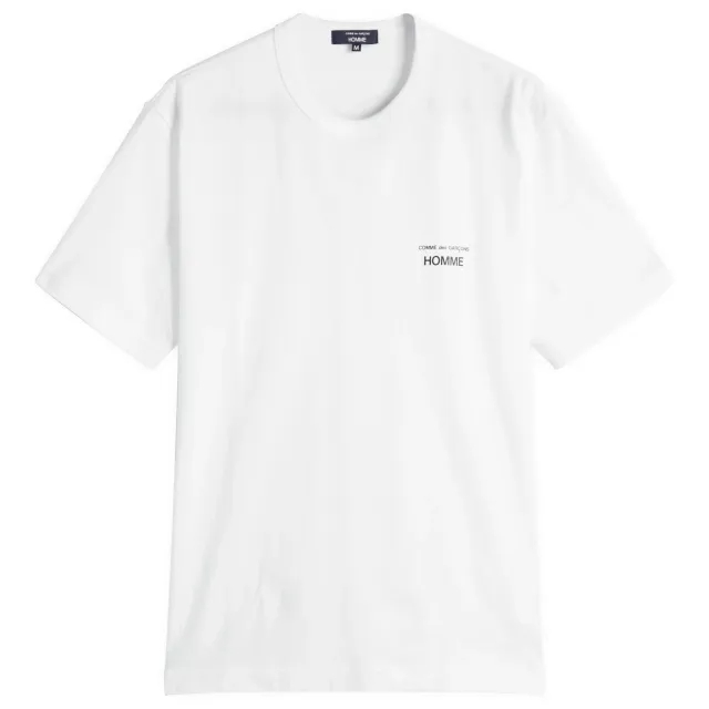 Comme des Garçons Homme Men's Logo T-Shirt White