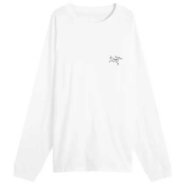 Arc'teryx Men's Kragg Cotton Long Sleeve T-shirt White Light/Black