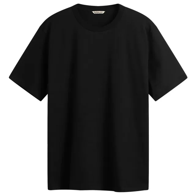 Auralee Men's *LUSTER PLAITING TEE Black