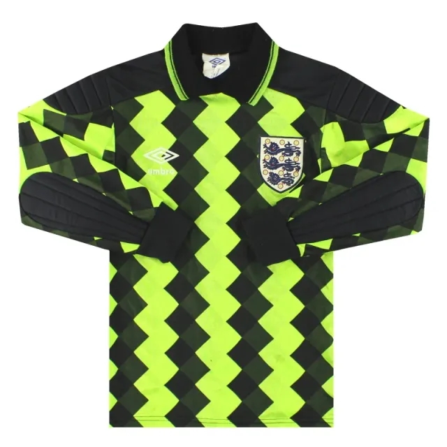 1988-90 England Umbro Goalkeeper Shirt #1 Y - England / Excellent 