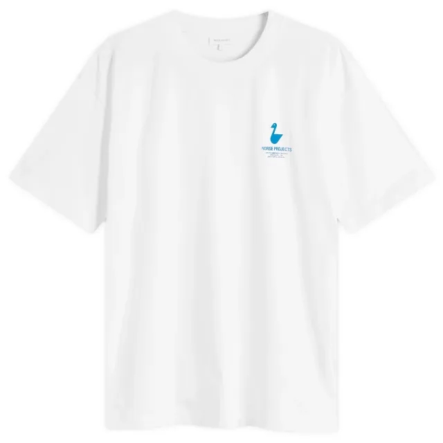 Norse Projects Men's Johannes Organic The Lakes Print T-shirt White