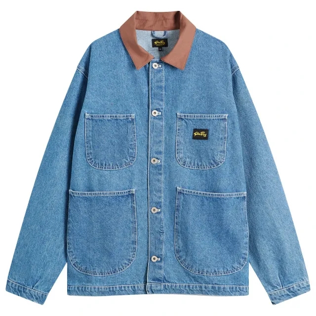 Stan Ray Men's Coverall Jacket 70S Stone Denim
