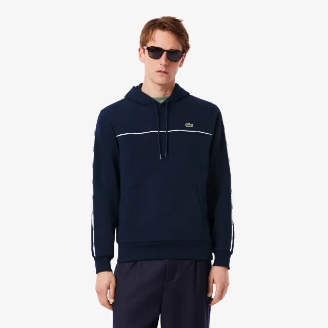 Lacoste Classic Fit Logo Stripe Sweatshirt - Midnight Blue