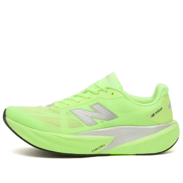 New Balance Men's FuelCell Rebel v5 in Green/Grey Synthetic
