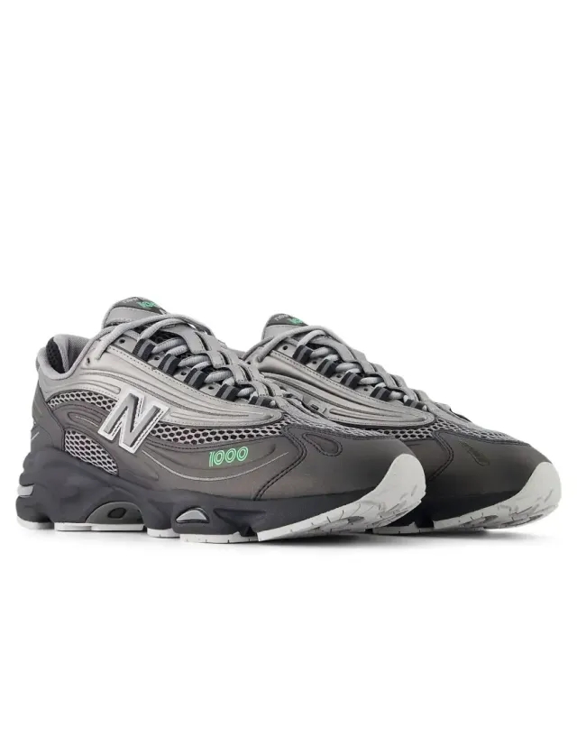 New Balance Unisex 1000 in Black/Grey/Green Synthetic