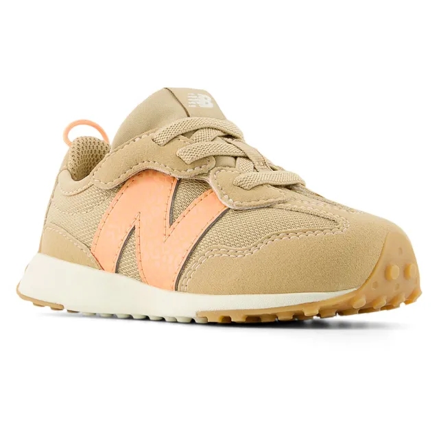 New Balance Kids' 327 NEW-B HOOK & LOOP in Orange/Beige Synthetic