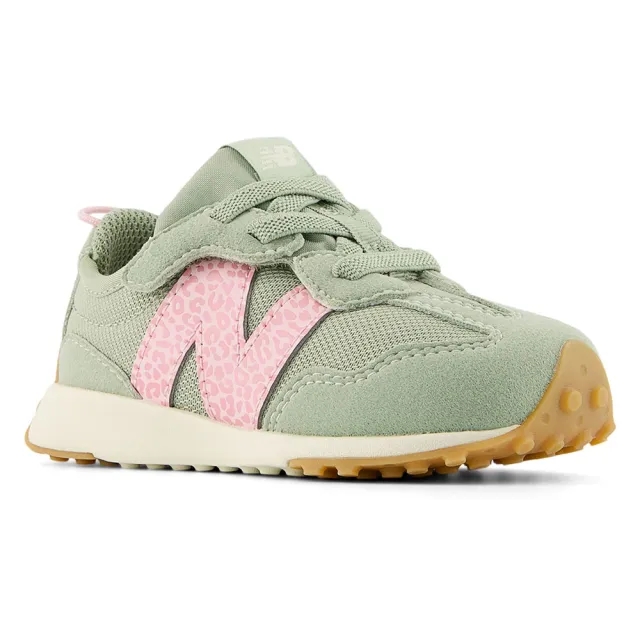 New Balance Kids' 327 NEW-B HOOK & LOOP in Pink/Green Synthetic