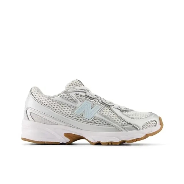 New Balance Kids' 740 BUNGEE in Grey/Blue Synthetic