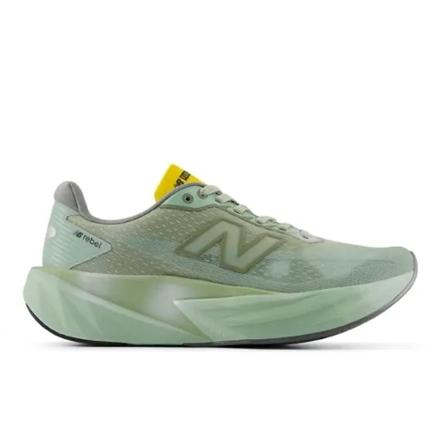 New Balance Women's FuelCell Rebel v5 in Green/Orange Synthetic