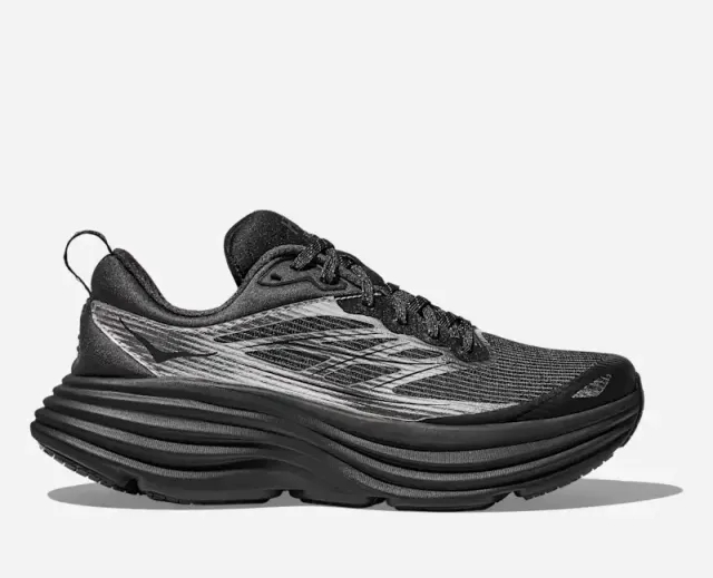 Hoka Stealth/Tech Bondi 8 Caged In Silver/Black