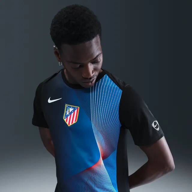 Atlético Madrid Academy Pro Third Men's Nike Dri-FIT Total 90 Football Pre-Match Top - Black - Polyester